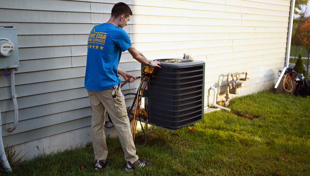 Five Star Home Services Installing an AC